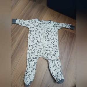 Adorable Gray and White Kids One Piece